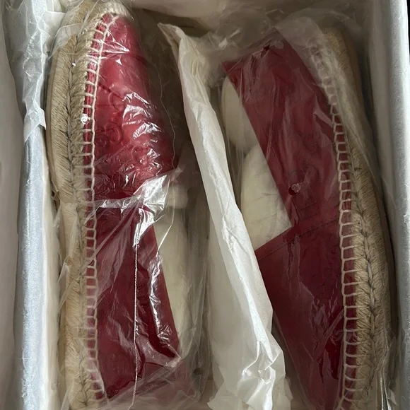 Gucci Red Leather Espadrilles - Picture 12 of 14